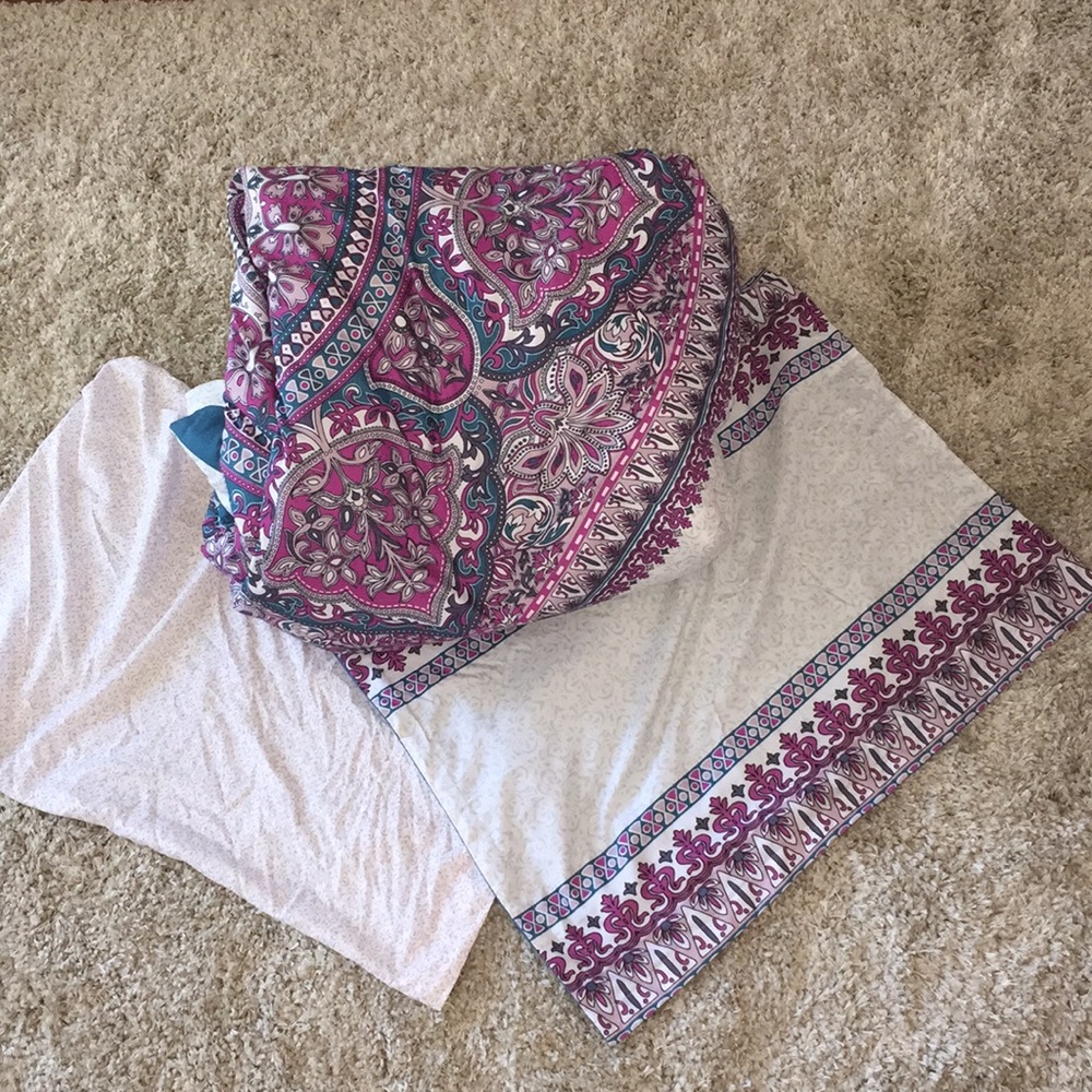 Boho twin bed comforter set